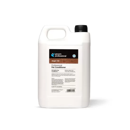 Groom Professional Argan Oil Conditioner, 4000 ml - gives new life to dry, tangled, and damaged fur